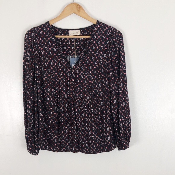 Universal Thread Tops - Universal Thread Floral Boho Peasant Blouse Sz S